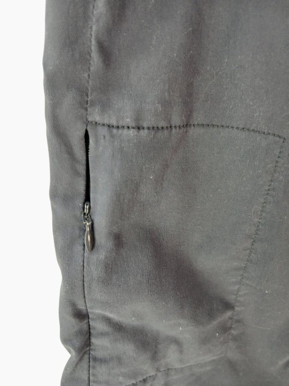 Prana Womens Gray Outdoor Hiking Shorts Size 12 Zip Pocket Back Button Flap - Picture 3 of 12